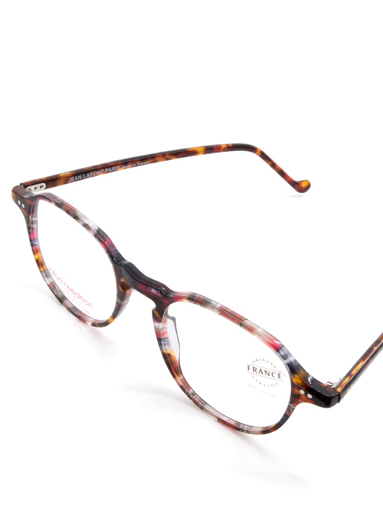 Delicate Semi Square Frame in Fire Tortoise