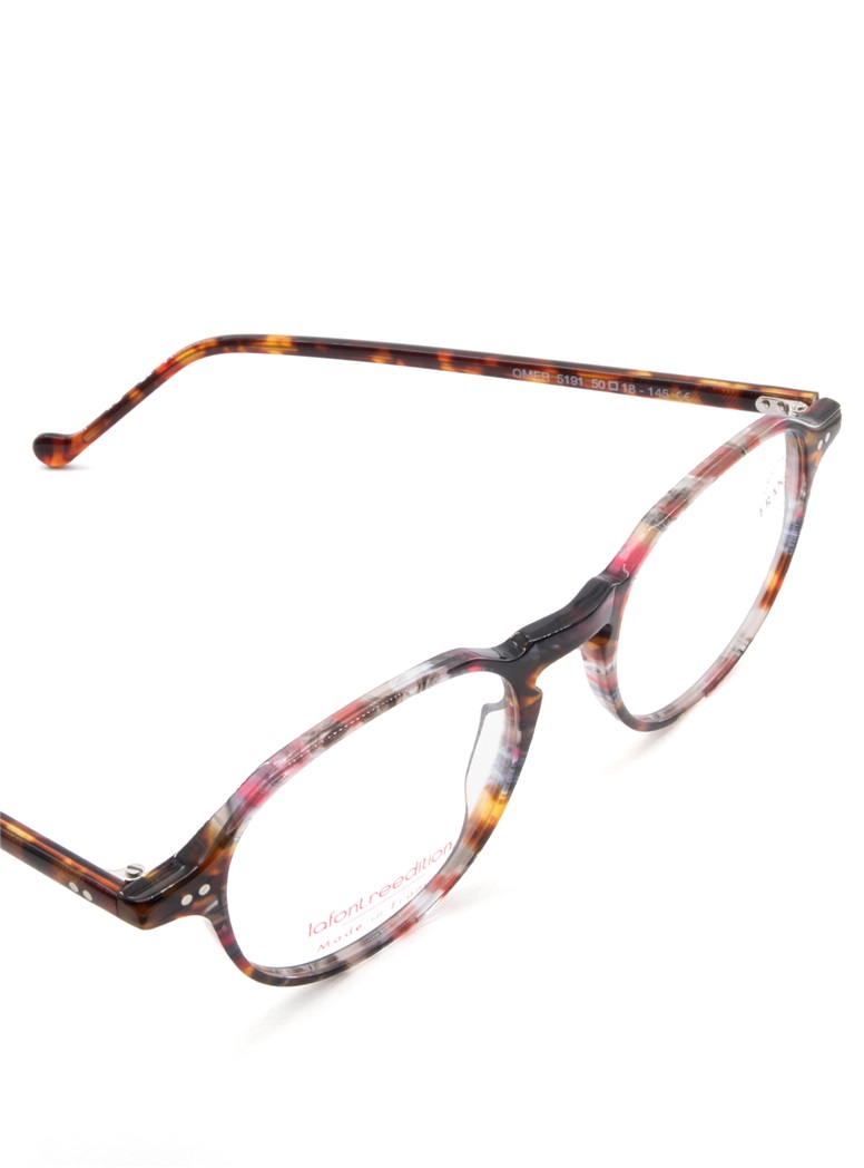 Delicate Semi Square Frame in Fire Tortoise