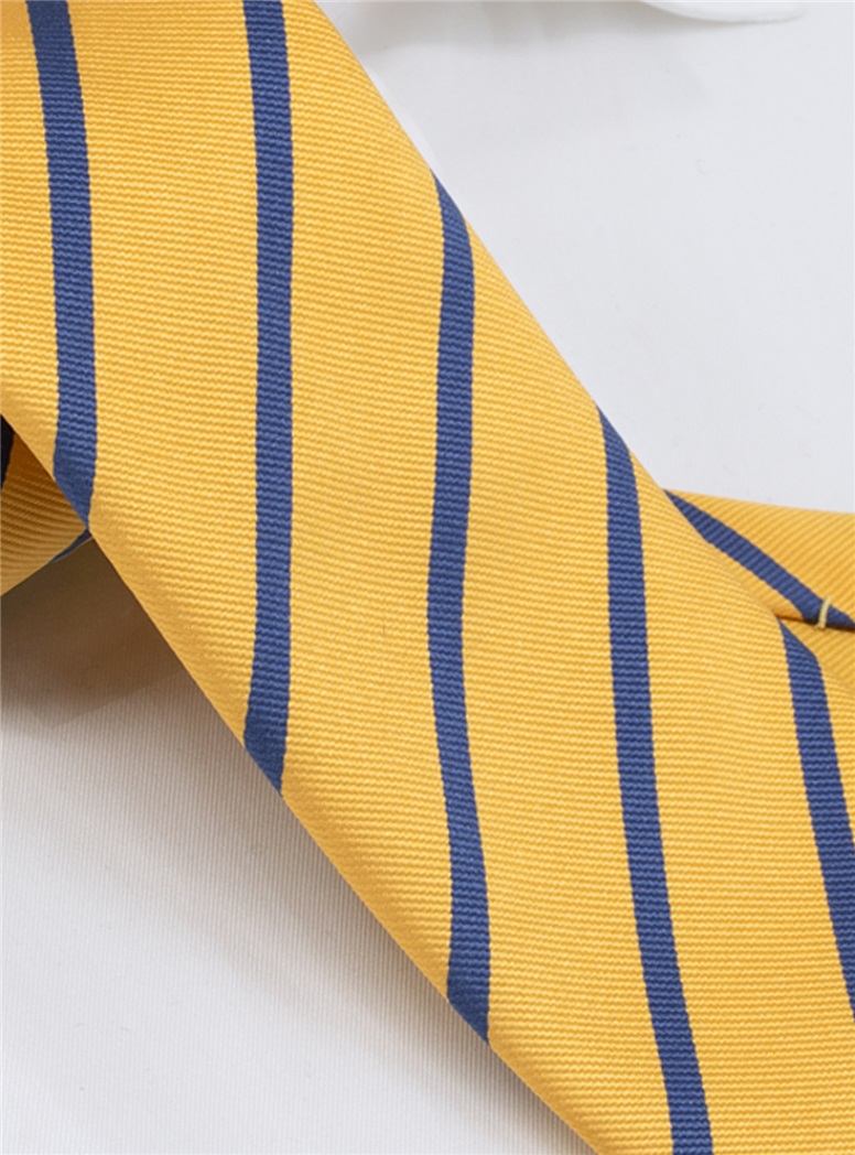 Silk Bar Striped Tie in Sun
