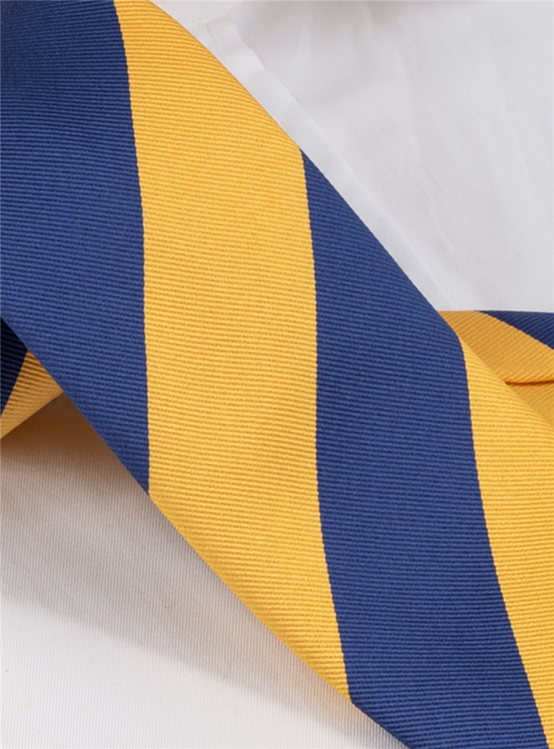 Silk Block Striped Tie in Sun