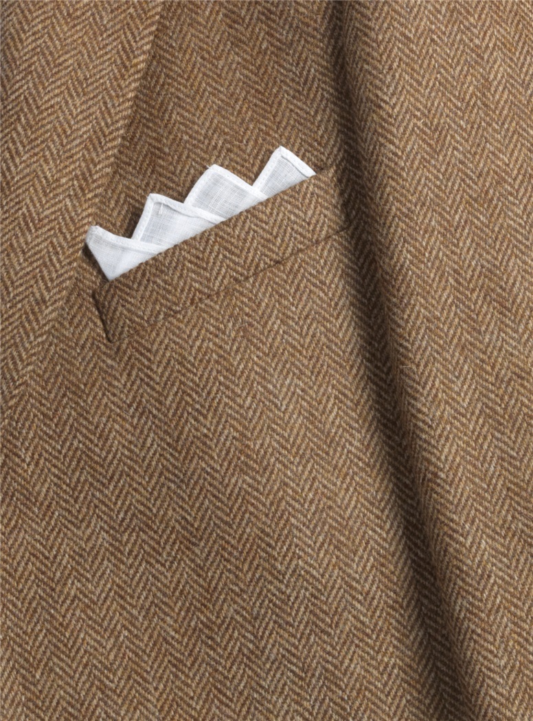 Brown and Tan Herringbone Jacket
