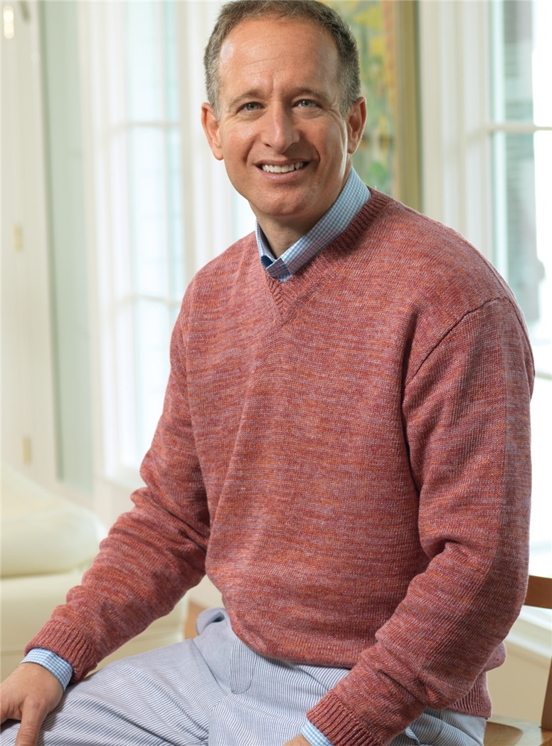 Linen Melange V-neck Sweaters