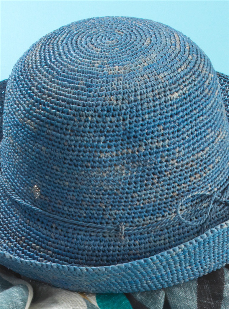 Ladies Wide-Brim Raffia Hat in Pomelo