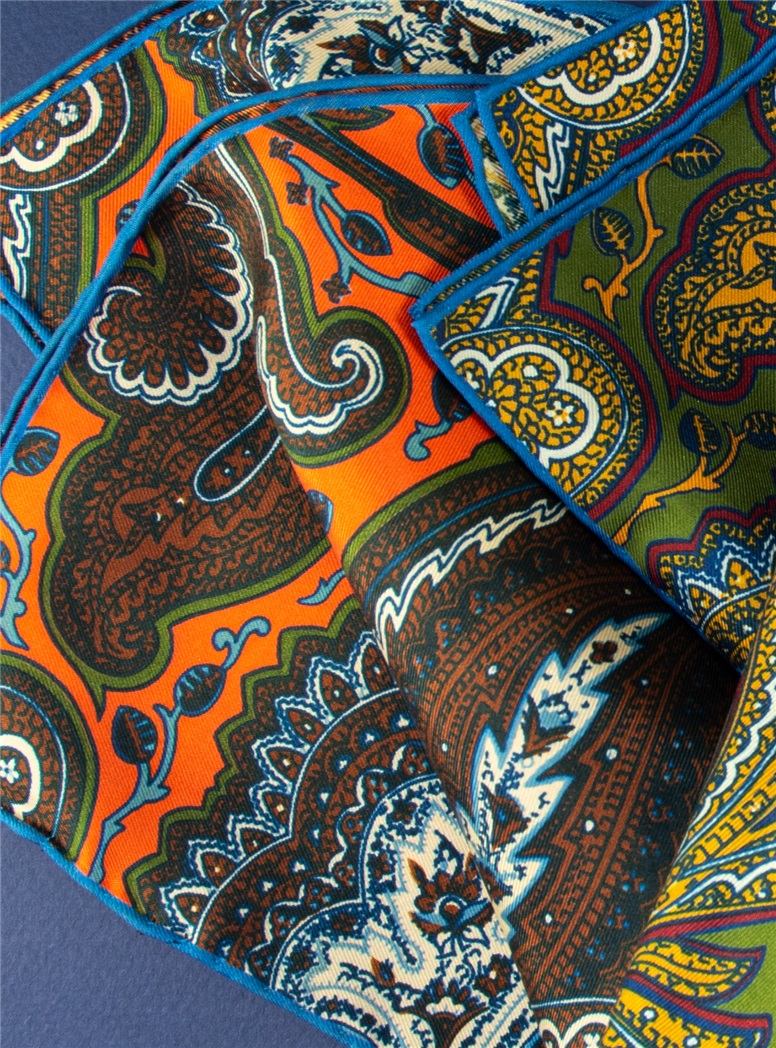 Silk Paisley Pocket Squares