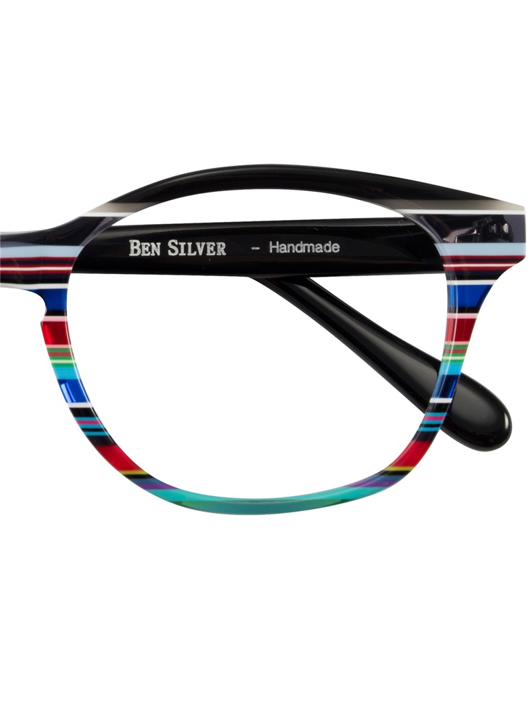 Multi-Colored Handmade Frame in Black, Grey, and Fire Red