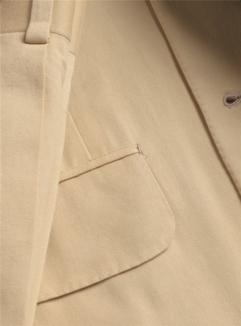 Cotton & Cashmere Suit in Tan