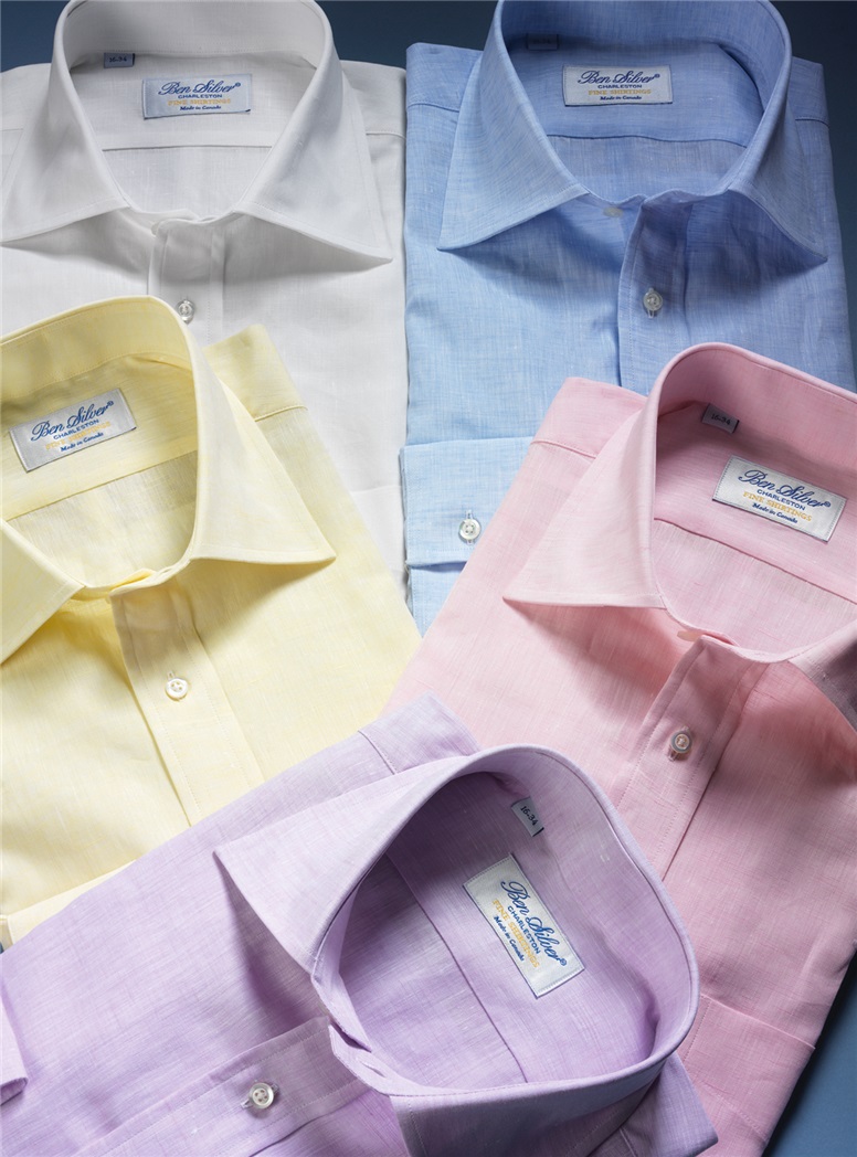 Lilac Linen Spread Collar