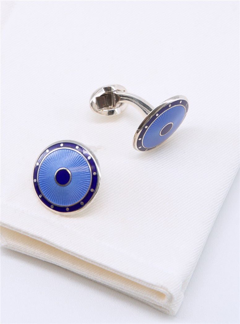 Cobalt Fan Cufflinks