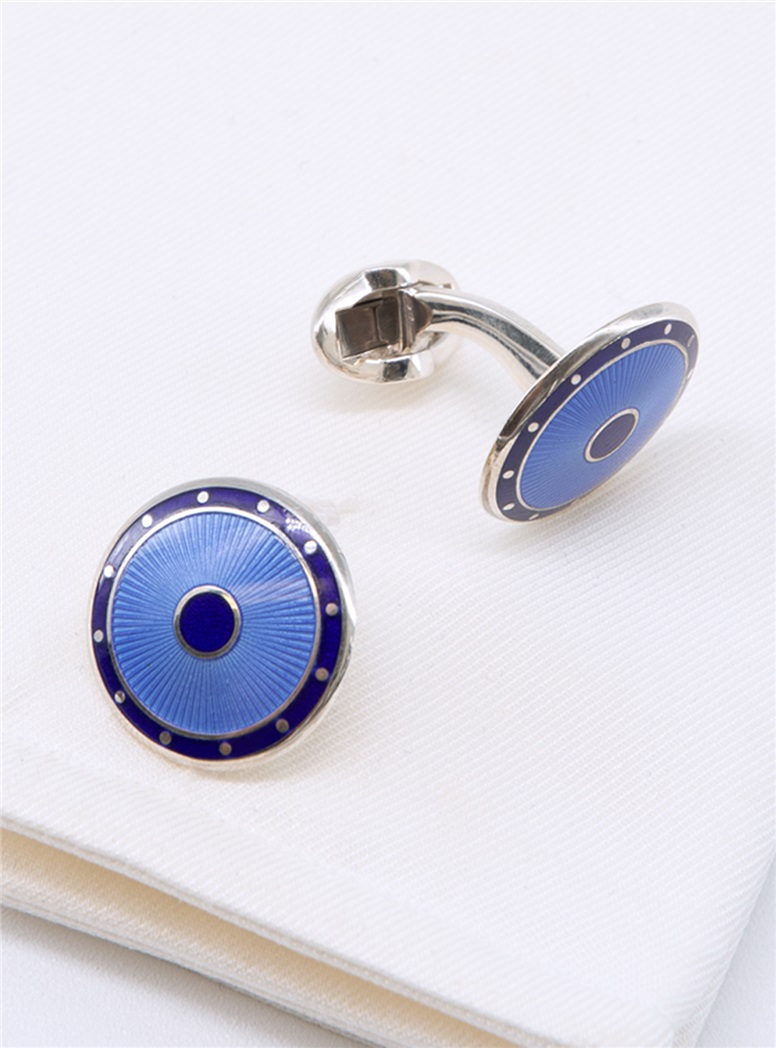 Cobalt Fan Cufflinks
