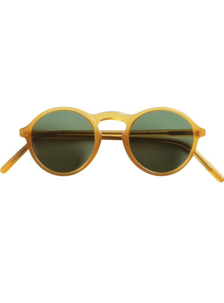 Small Round Sunglasses in Honey