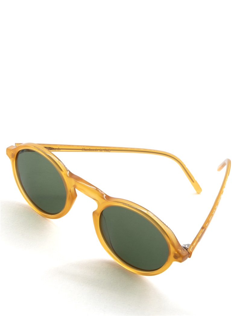 Small Round Sunglasses in Honey