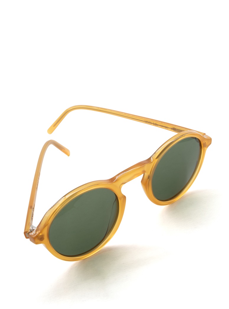 Small Round Sunglasses in Honey