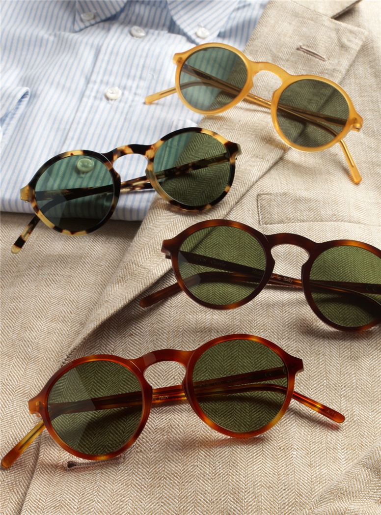 Small Round Sunglasses in Honey