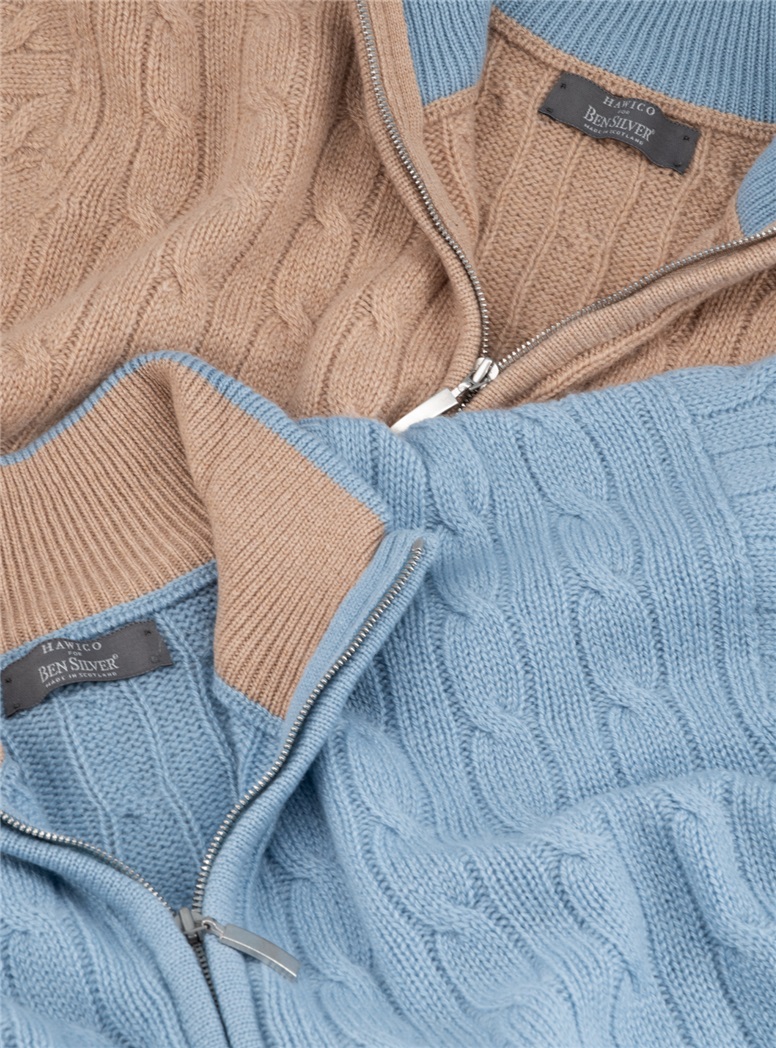 Cashmere Quarter Zip Sweaters