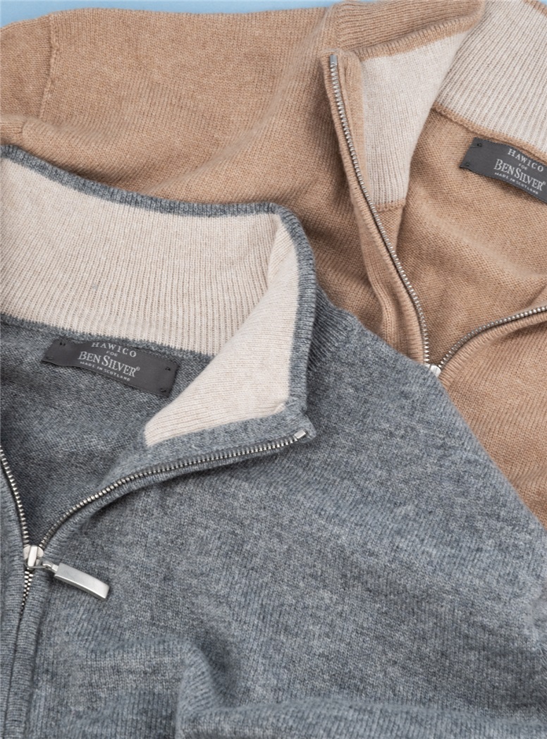 Cashmere Quarter Zip Sweaters