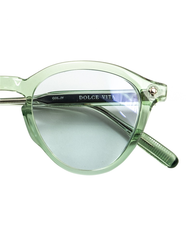 Bold Rounded Sunglasses in Emerald Crystal