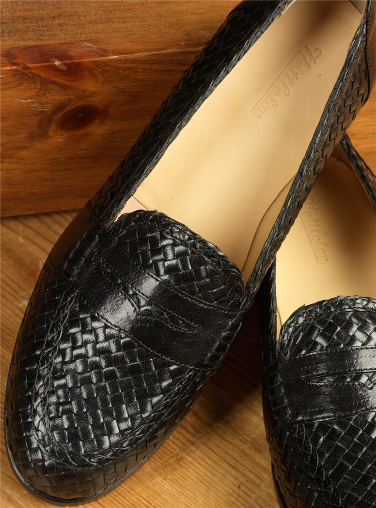 The Woven Loafer in Black