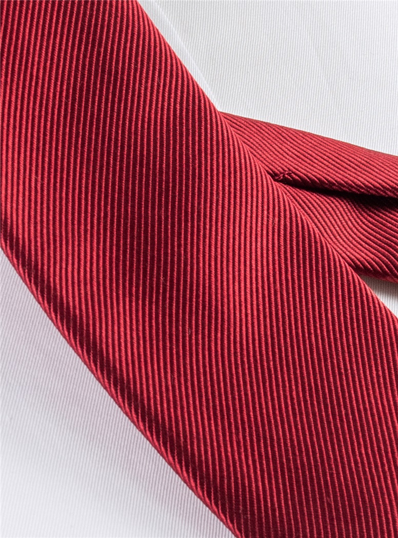 Mogador Silk Solid Signature Tie in Brick