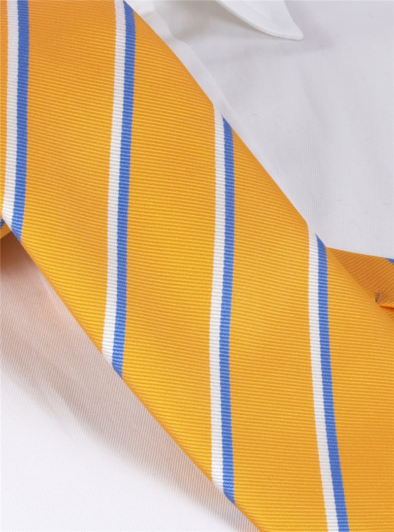 Silk Striped Tie in Sun