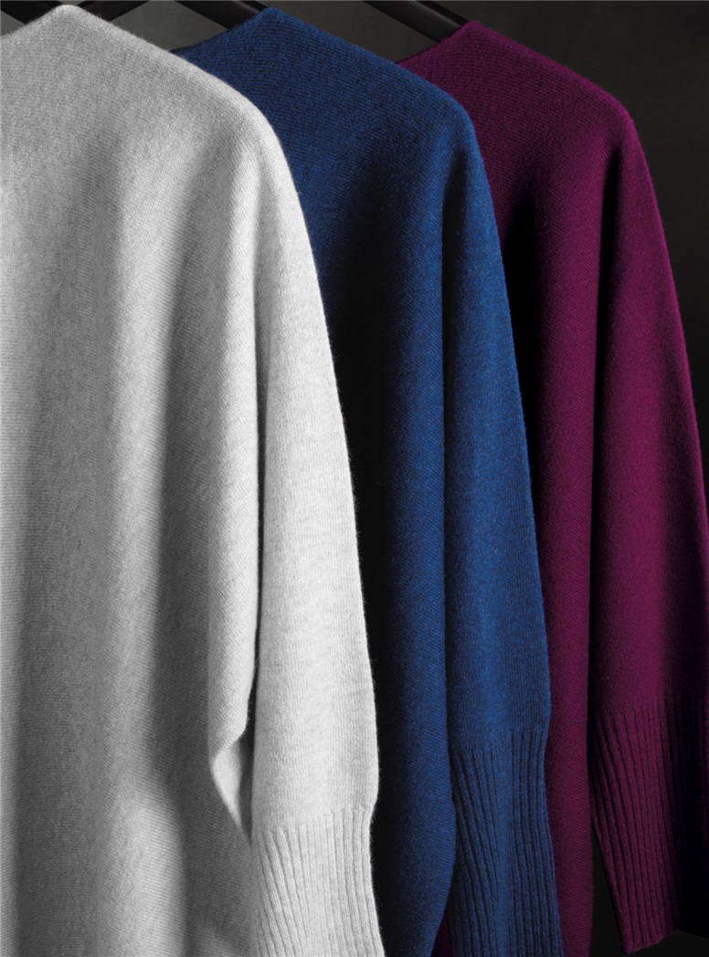 Ladies Cashmere Asymmetric Sweaters