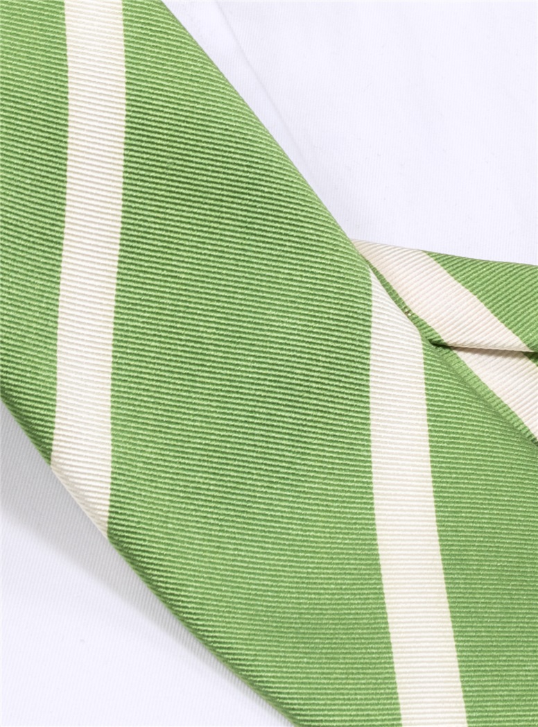 Mogador Bar Striped Tie in Sage