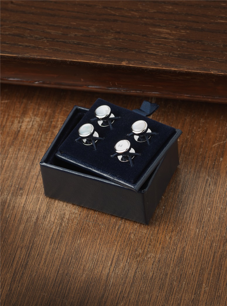 Mother of Pearl Formal Set in Silver