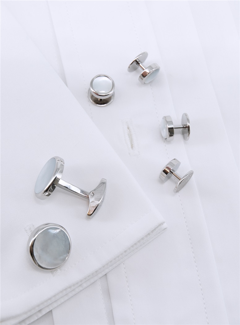 Mother of Pearl Formal Set in Silver