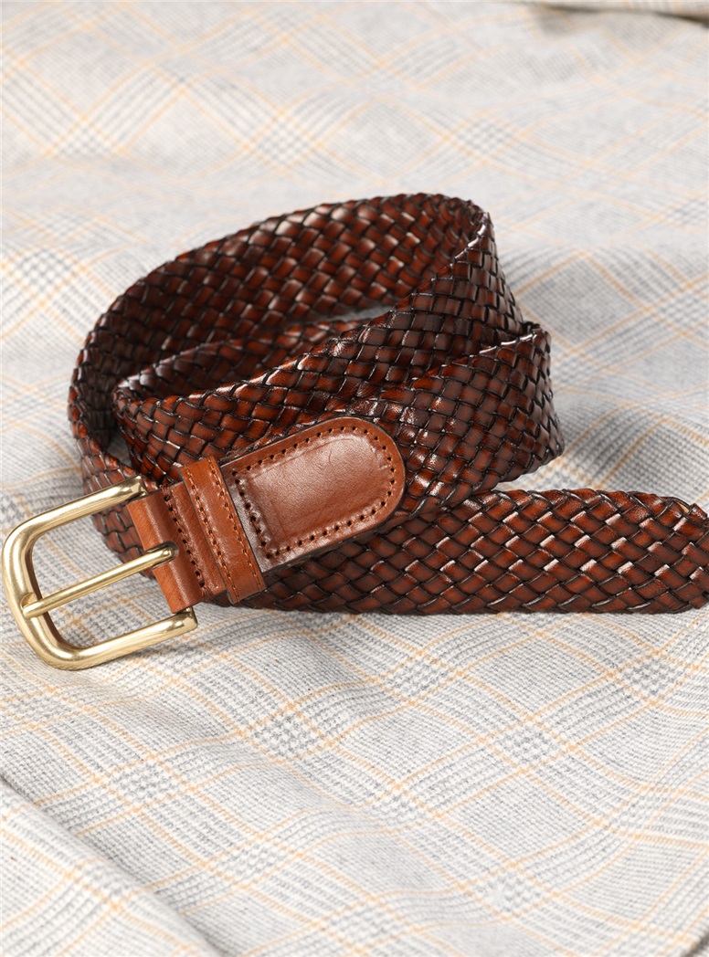 Basketweave Leather Belts