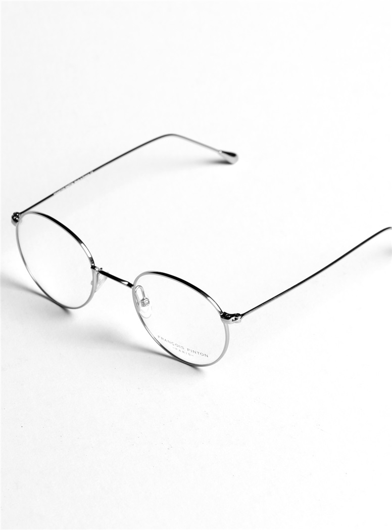 Nearly Round Metal Frames in Shiny Silver - The Ben Silver Collection