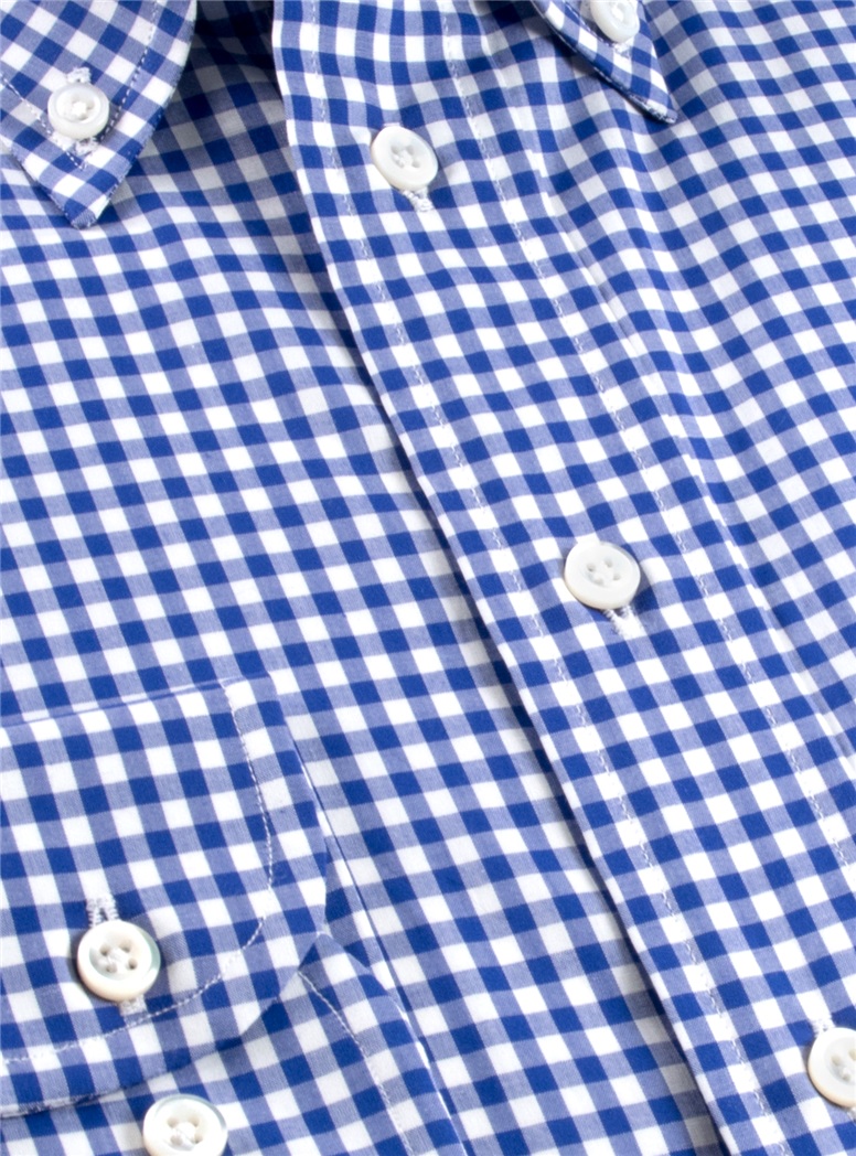 Royal Blue Gingham Button Down