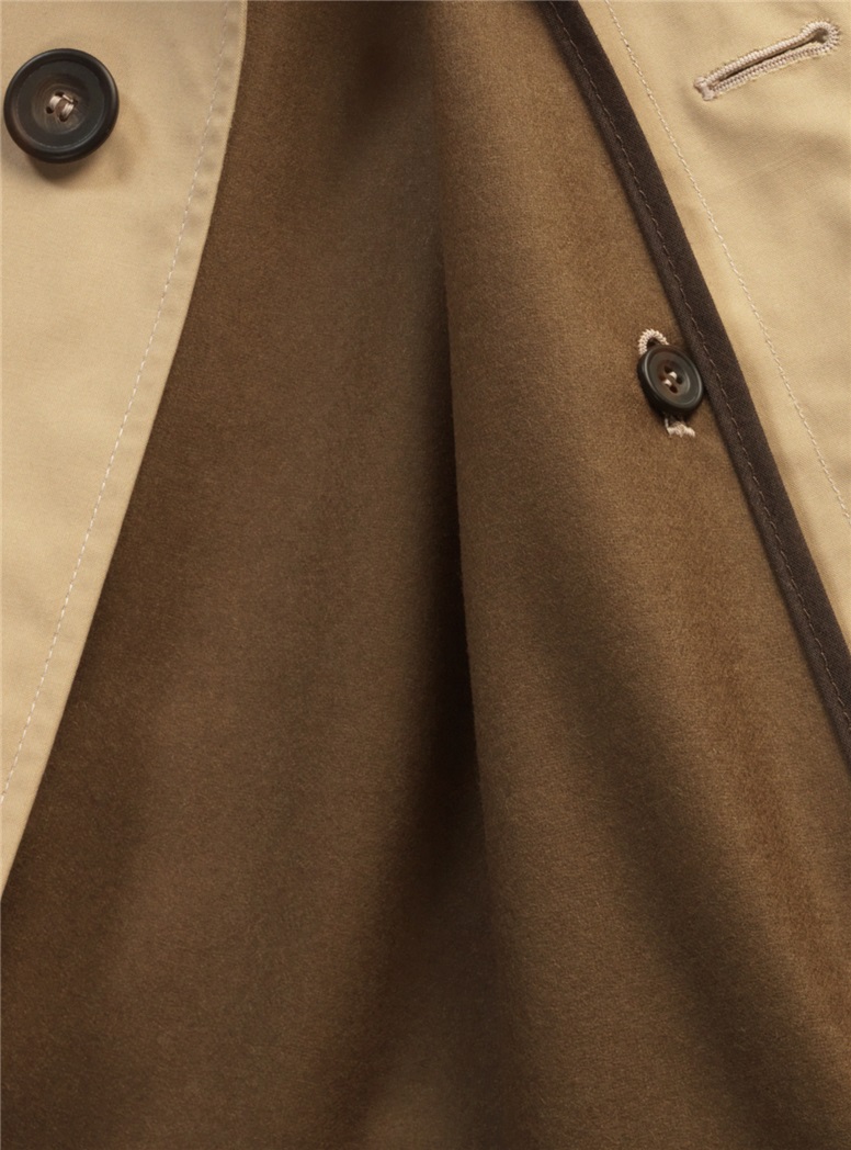 Cotton Top Coat in Khaki