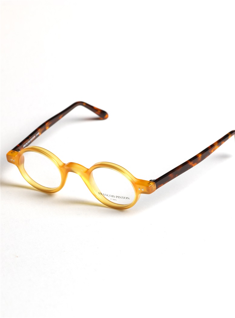 Archival Round Frame in Honey with Tortoise Temples