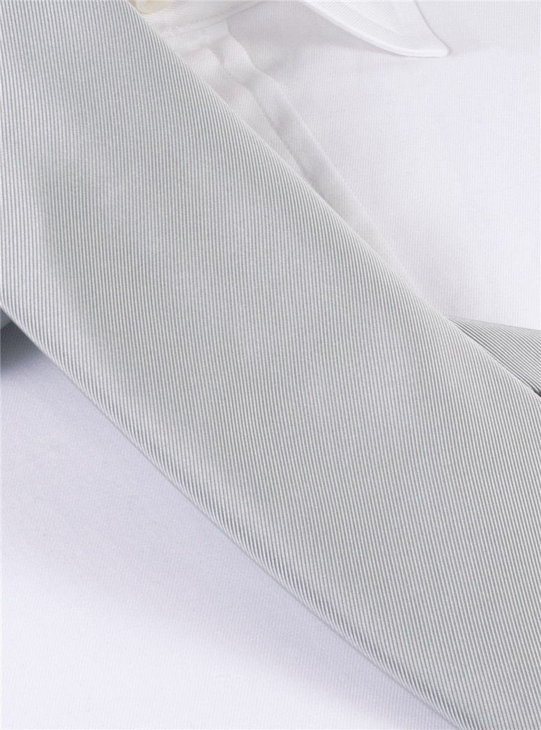 Mogador Silk Solid Signature Tie in Cloud