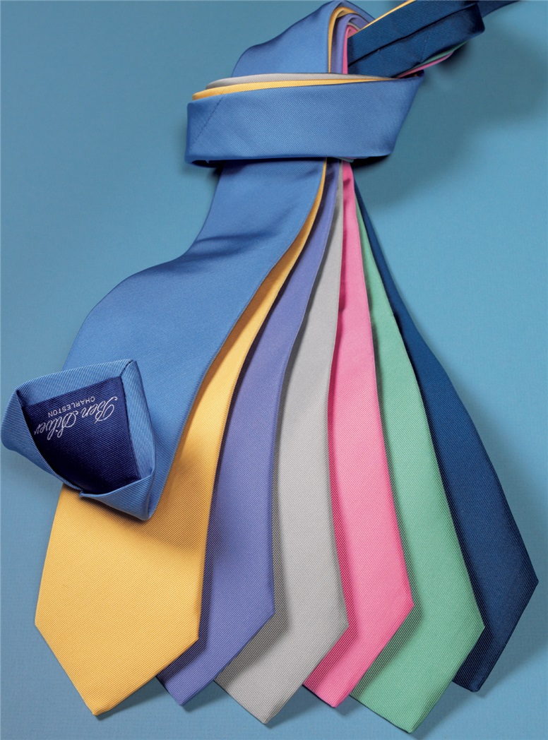 Mogador Silk Solid Signature Tie in Cloud