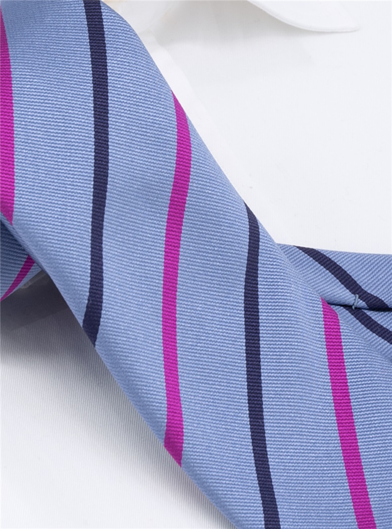 Silk Bar Striped Tie in Dawn