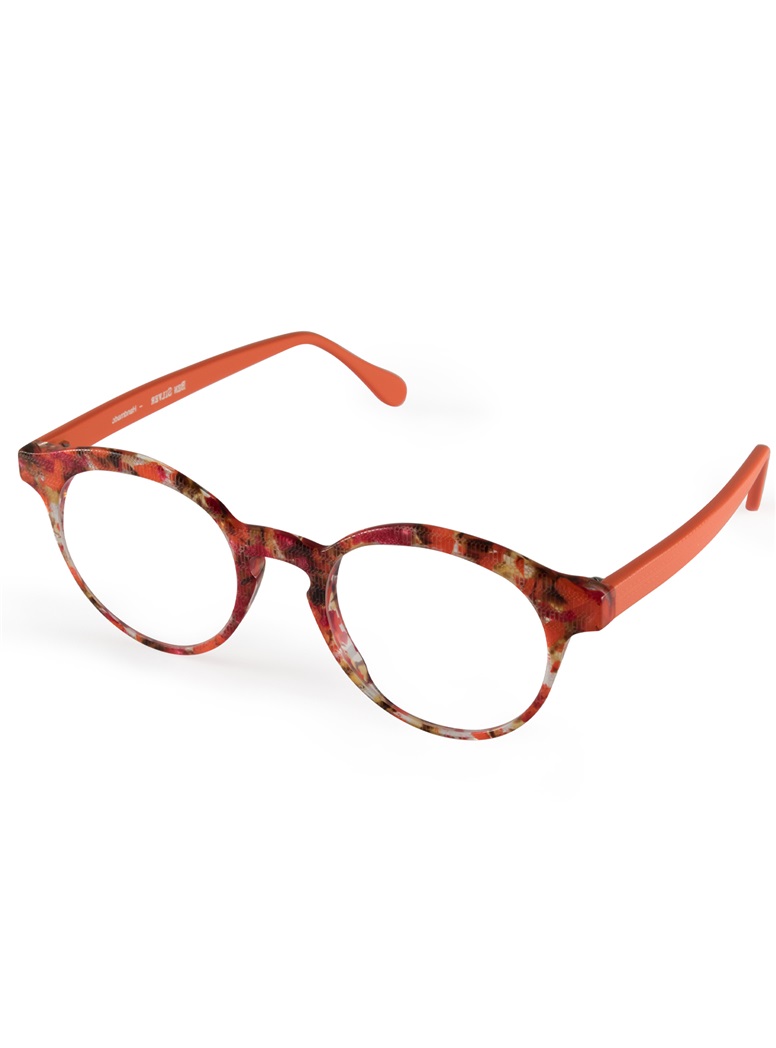 Multi-Colored Handmade Frame in Pink and Orange Abstract