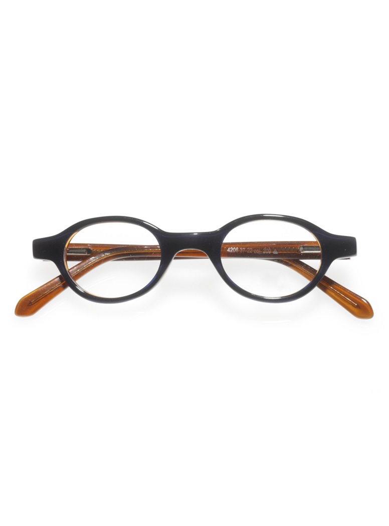 Kids Oval Frame in Navy and Tan