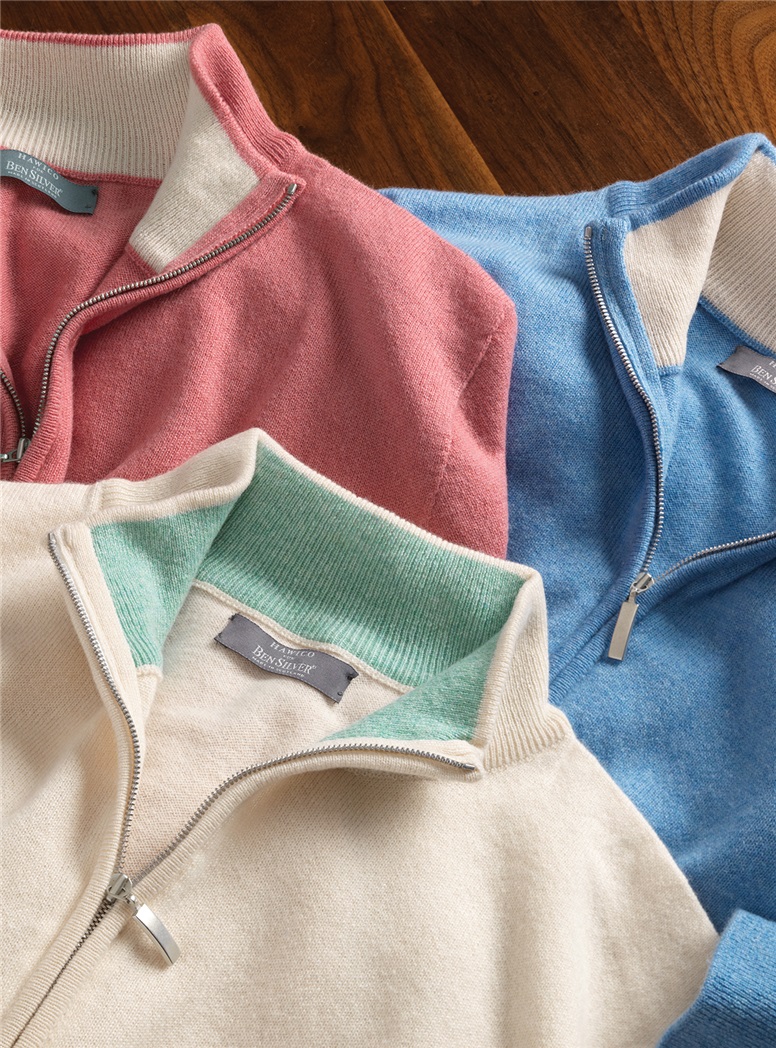 Cashmere 1/2 Zip Sweaters