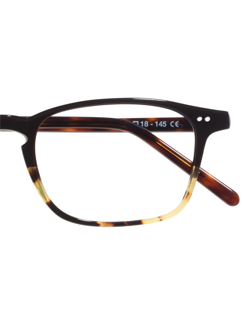 Slim Rectangular Frame in Chocolate with Dark Tortoise