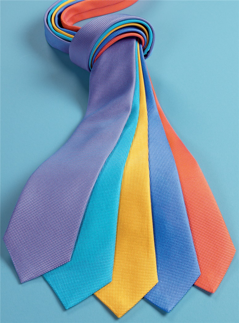 Silk Basketweave Tie in Lilac