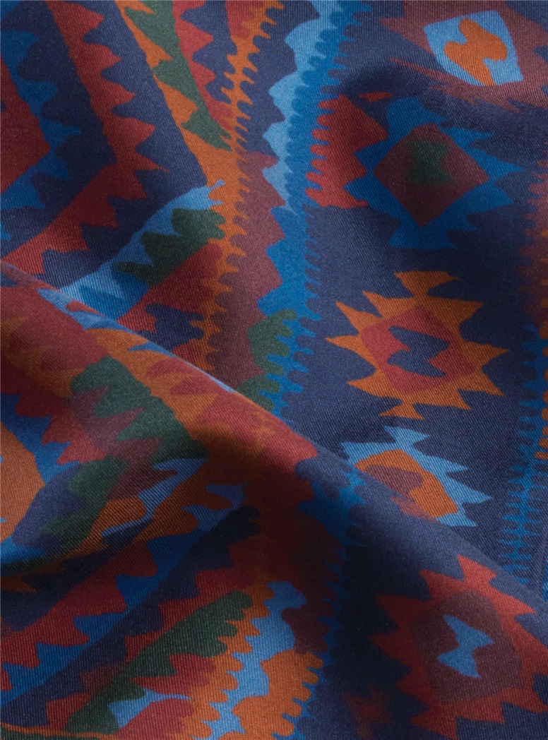 Silk Aztec Printed Scarf
