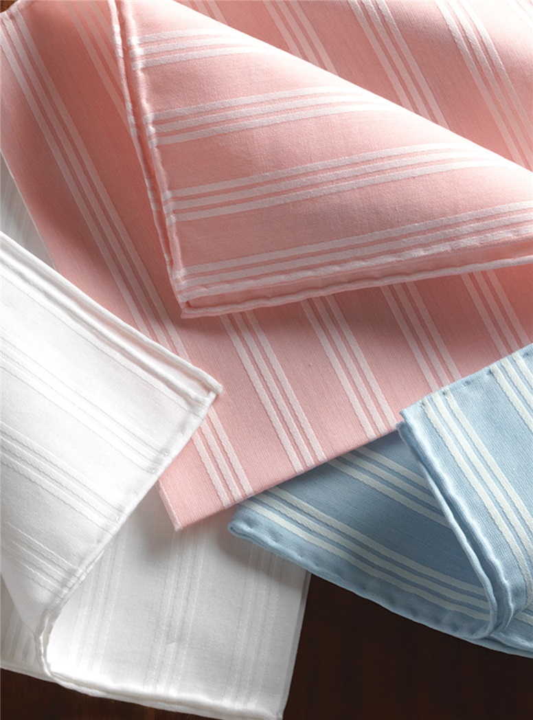 Striped Cotton Pocket Square