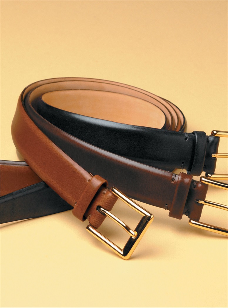 Feathered Edge Bridle Leather Belts