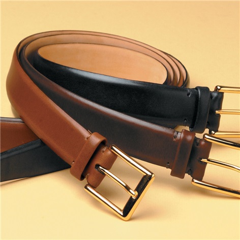 Feathered Edge Bridle Leather Belts