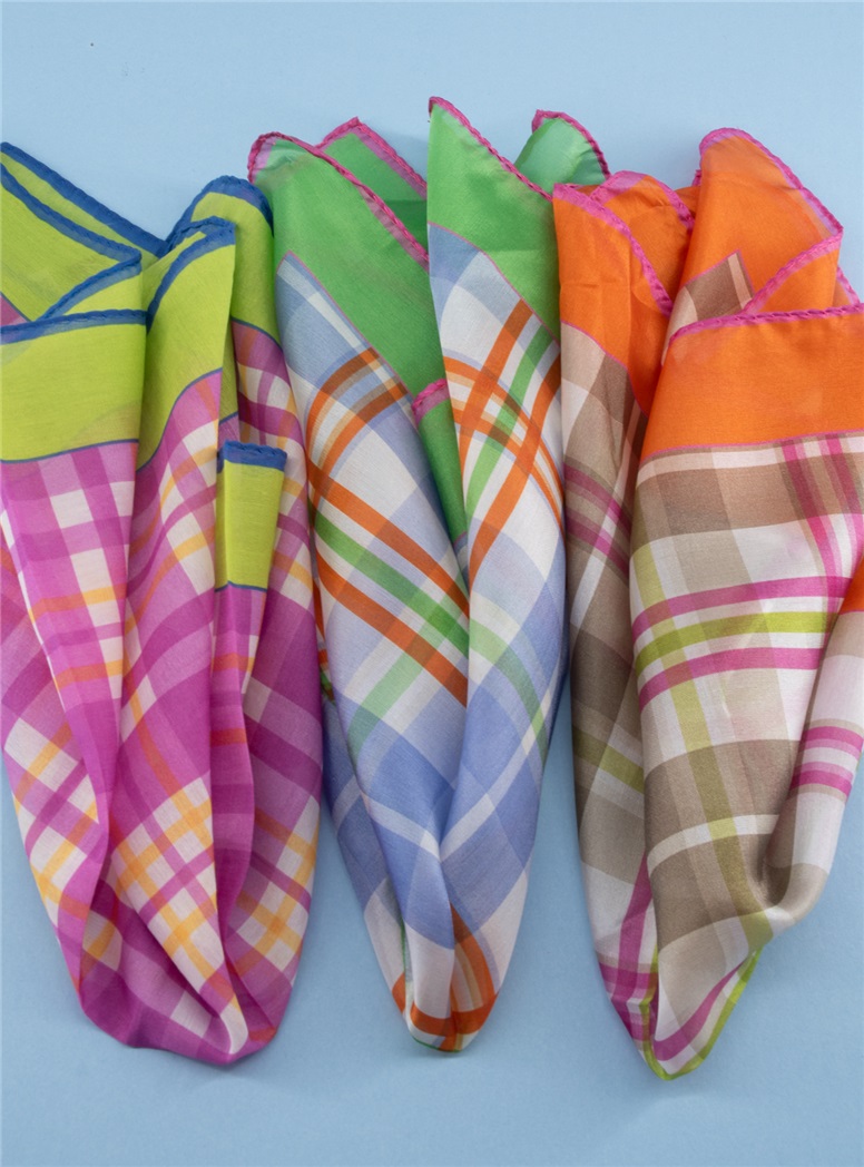 Colorful Plaid Pocket Squares