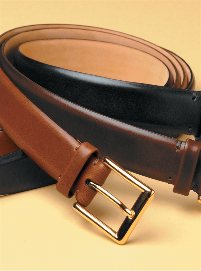 Feathered Edge Bridle Leather Belts