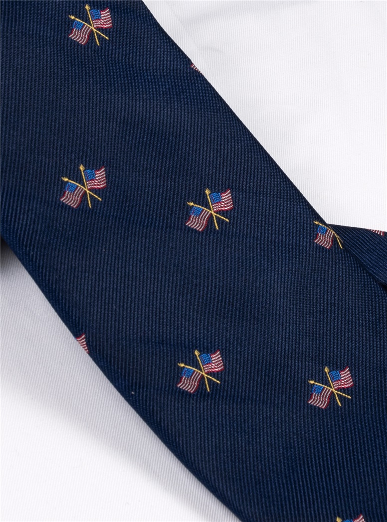 J177- Crossed American Flag