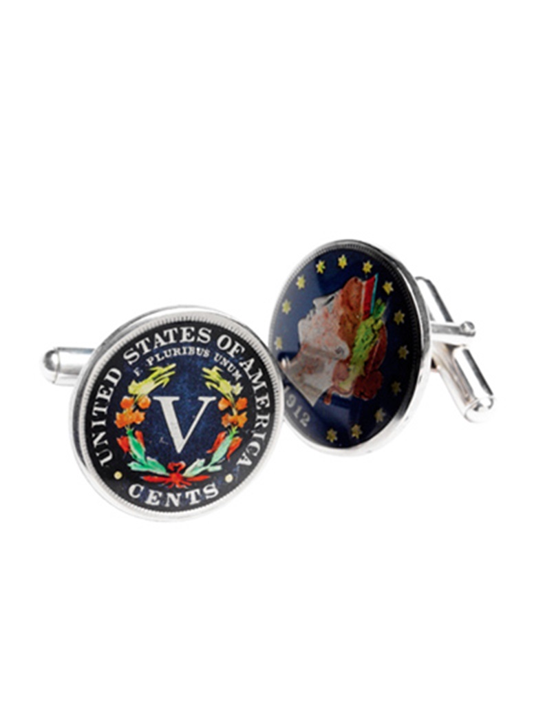 US V Nickel Coin Cufflink