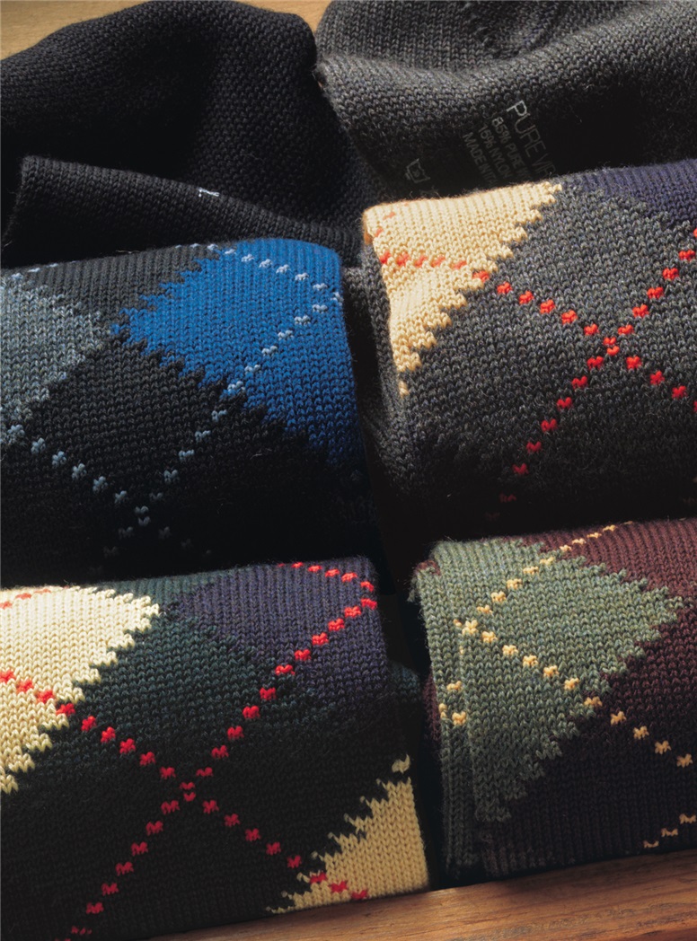 Argyle Socks in Wool