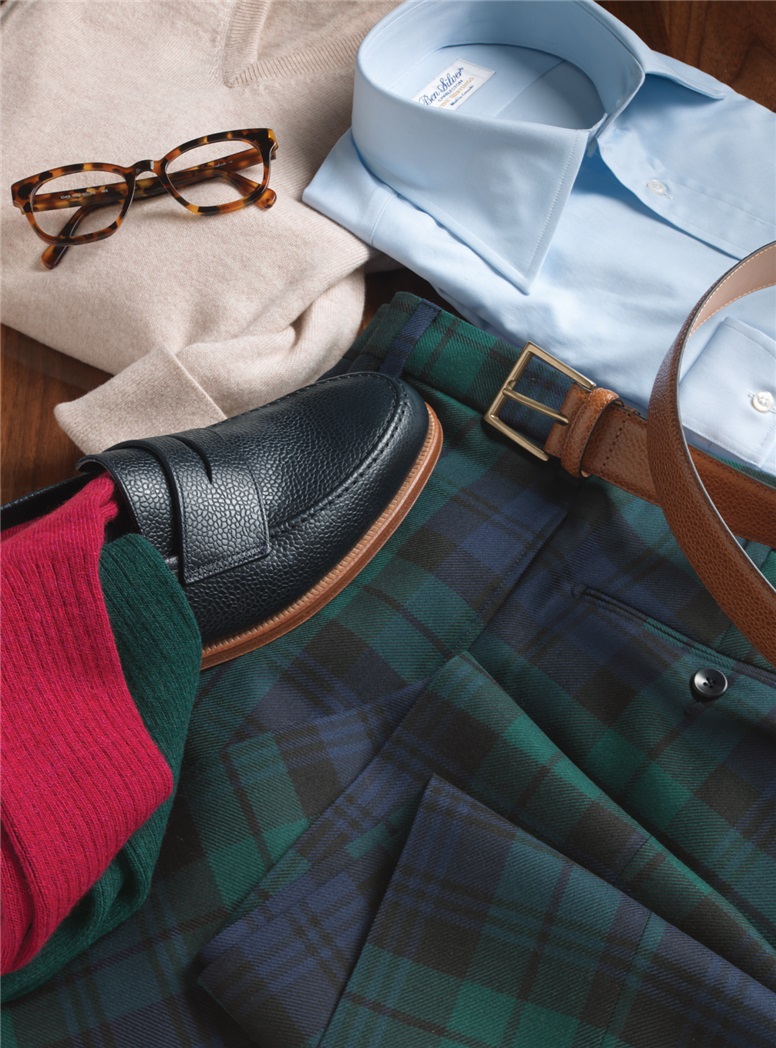Black Watch Wool Trousers